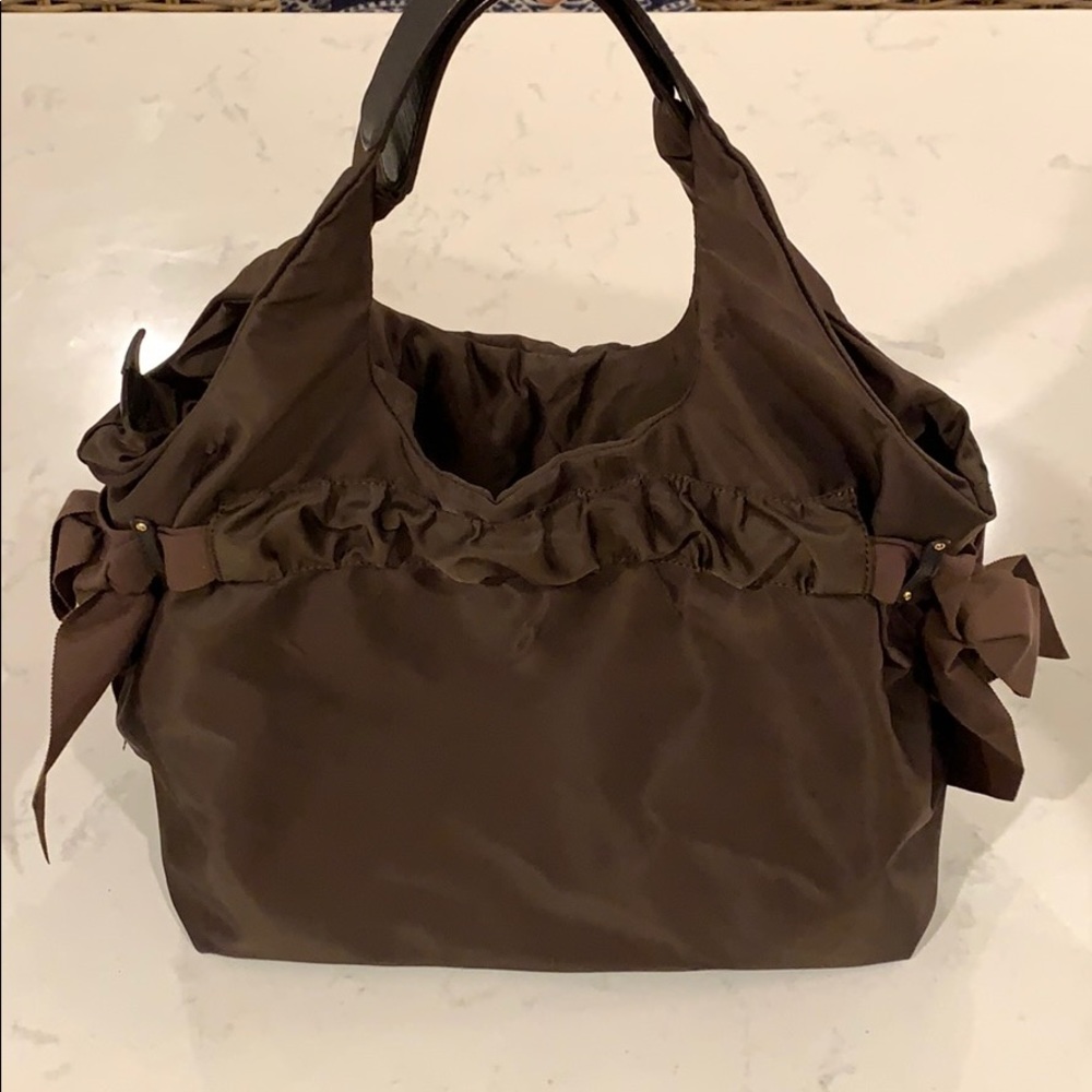 BCBG girls brown nylon tote